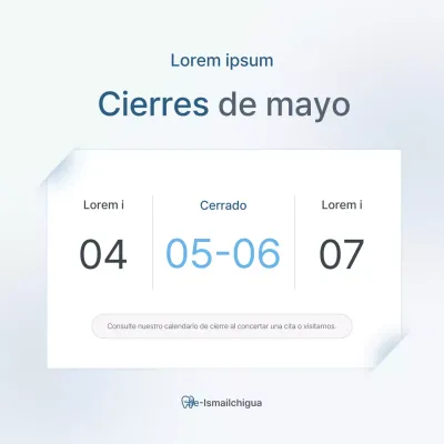 Promoción de una clínica dental sencilla en blanco y azul claro para promocionar la consulta