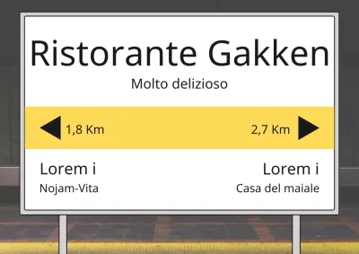Parodia di un cartello giallo e nero della stazione ferroviaria @sarah_brown
