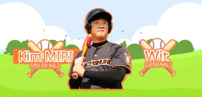 Oranje en groen honkbalveld illustratie cheer concept