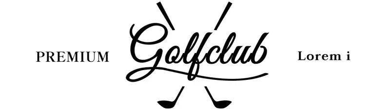 Golfclubs met handgeschreven cursief voor een stijlvolle uitstraling