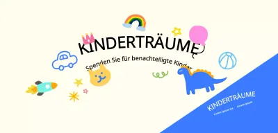 Mit farbenfrohen und niedlichen Zeichnungen die Wohltätigkeit von Kindern feiern