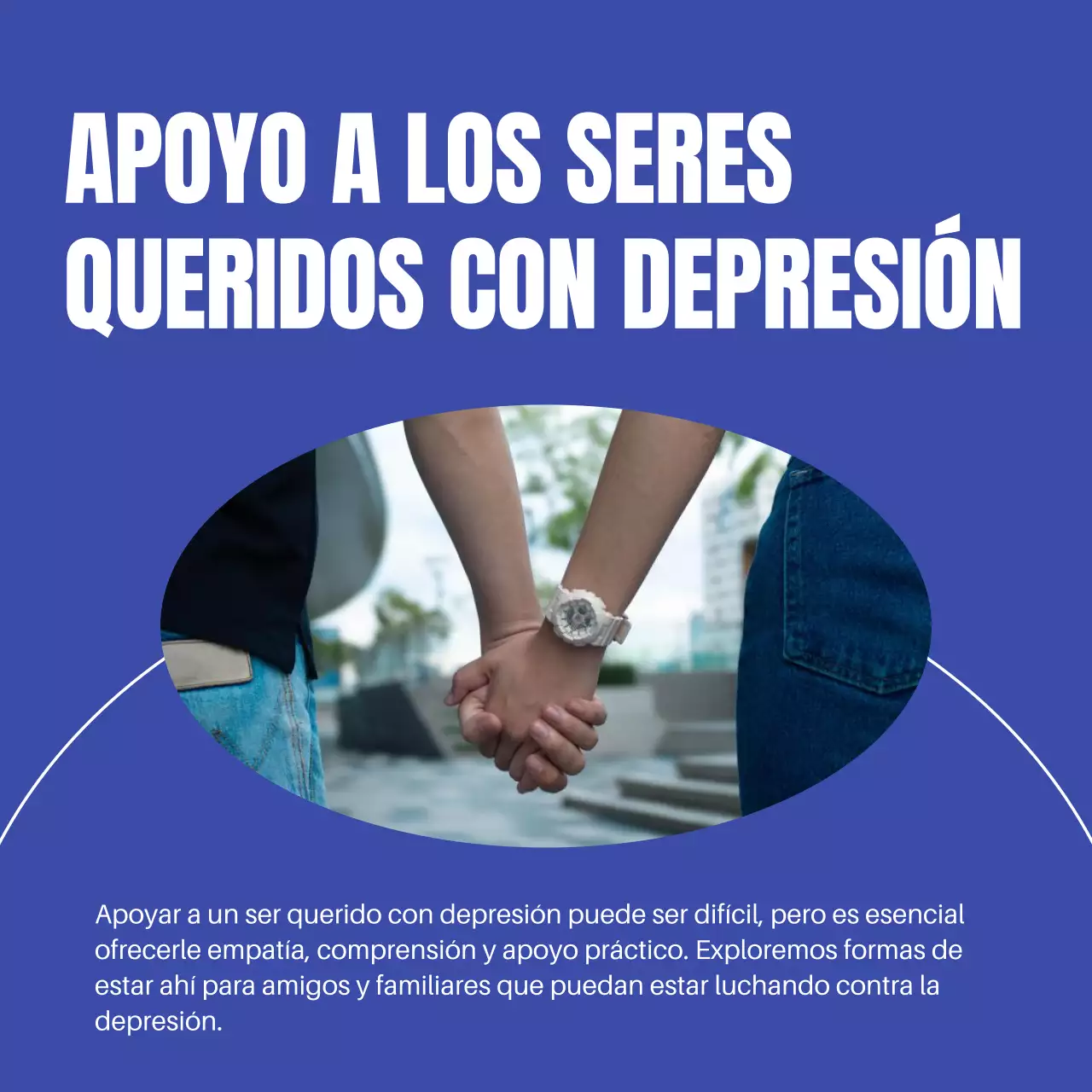 Azul y blanco moderno Comprender la depresión Introducción