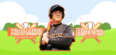 Naranja y verde campo de béisbol ilustración animar concepto