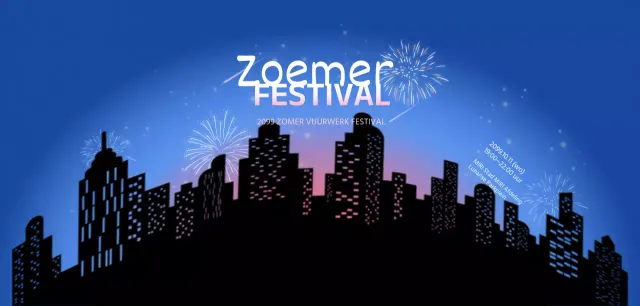 Nachtelijke hemel vuurwerk concept in zwart en blauw gradiënten