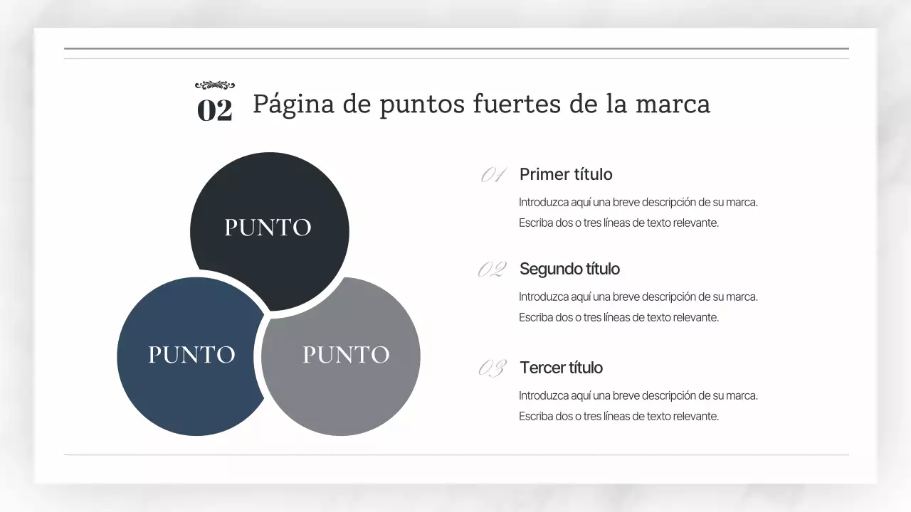 Promocione una marca de lujo en blanco y azul marino