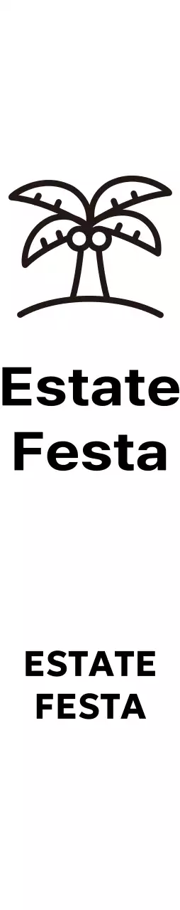 Un'allegra festa estiva con illustrazioni di palme