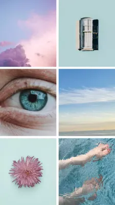 Tendencia azul y lila Photo Collage Lifestyle Blog Promoción