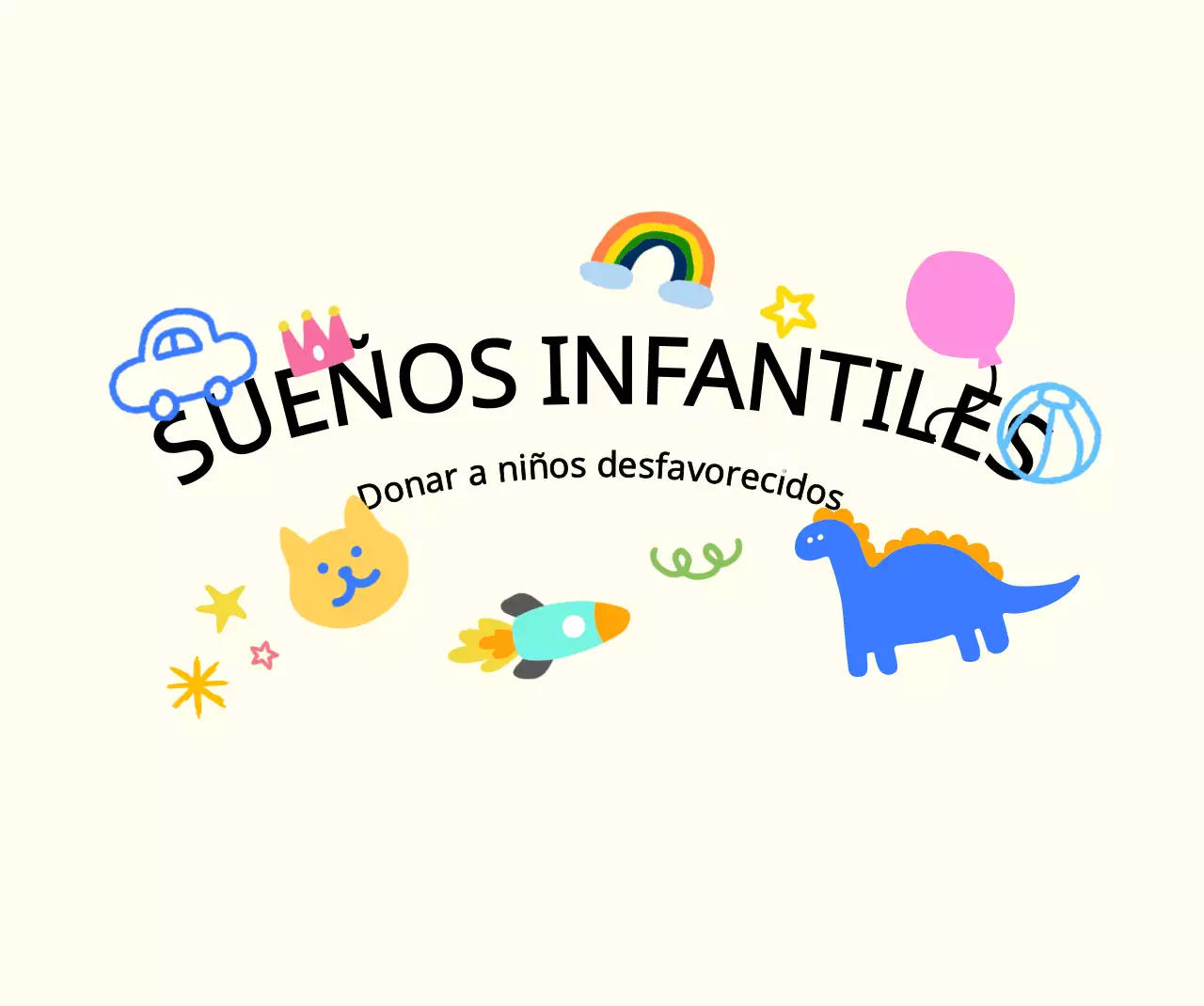 Celebra las obras benéficas infantiles con dibujos coloridos y simpáticos