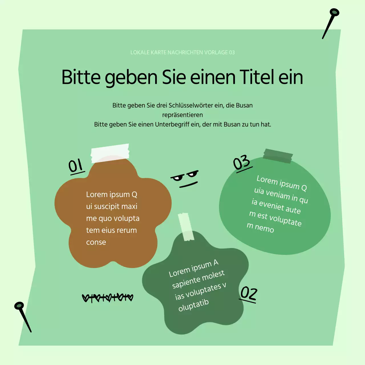 Bewerben Sie eine einfache Busan-Vorlage in Hellblau und Schwarz