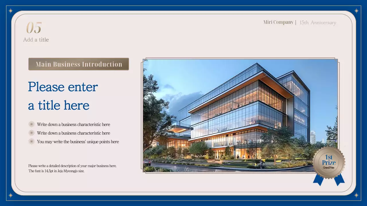 Blue Elegant Anniversary Invitation Presentation