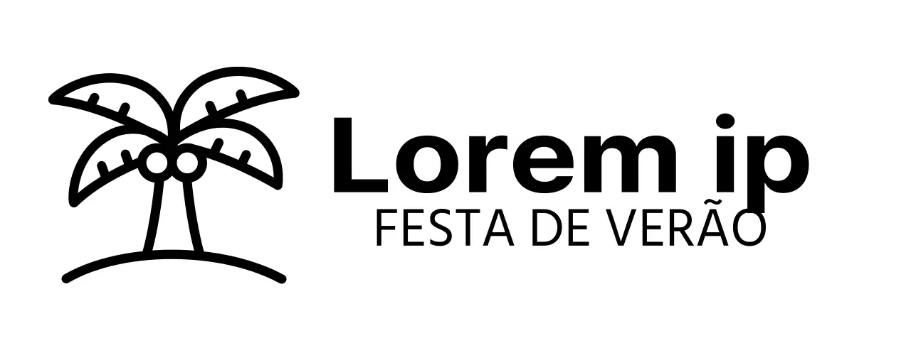 Um festival de verão alegre com ilustrações de palmeiras