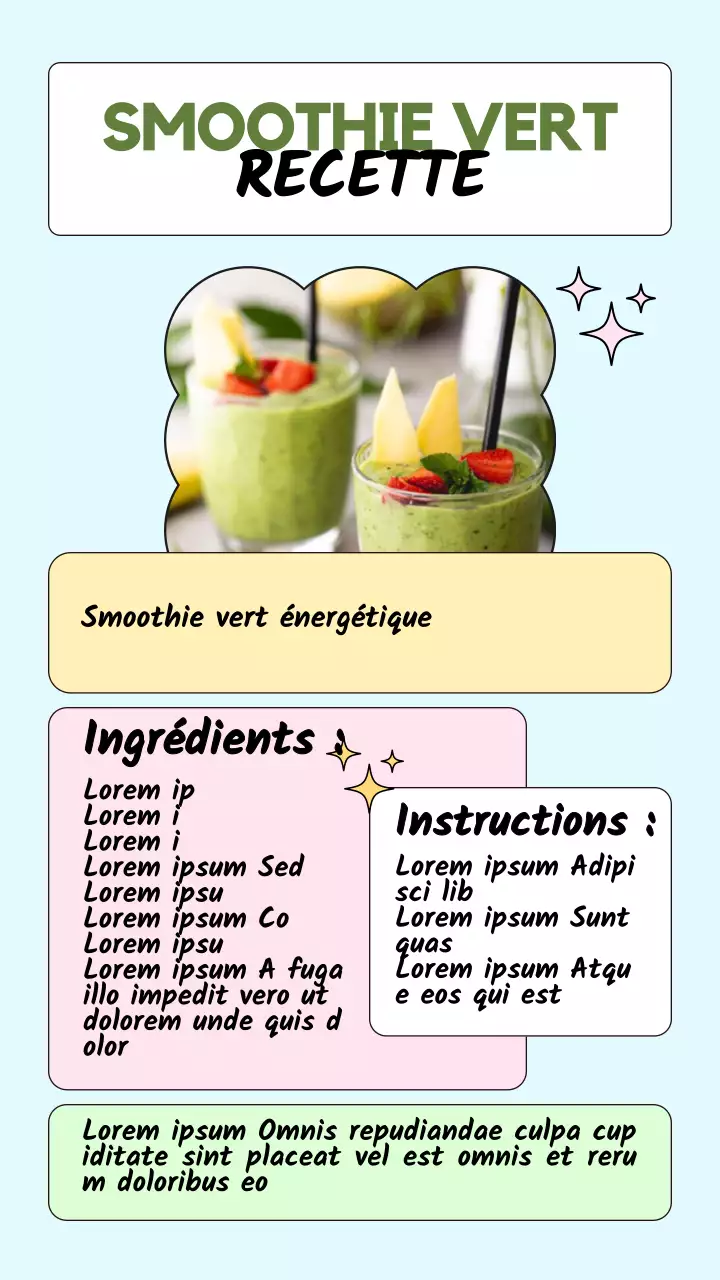 Recette de smoothie vert rafraîchissant Blue and Green Natural