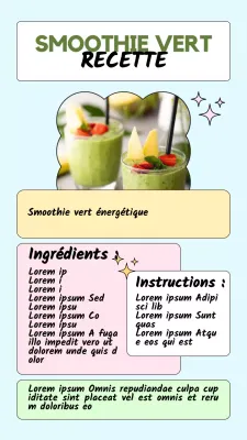 Recette de smoothie vert rafraîchissant Blue and Green Natural