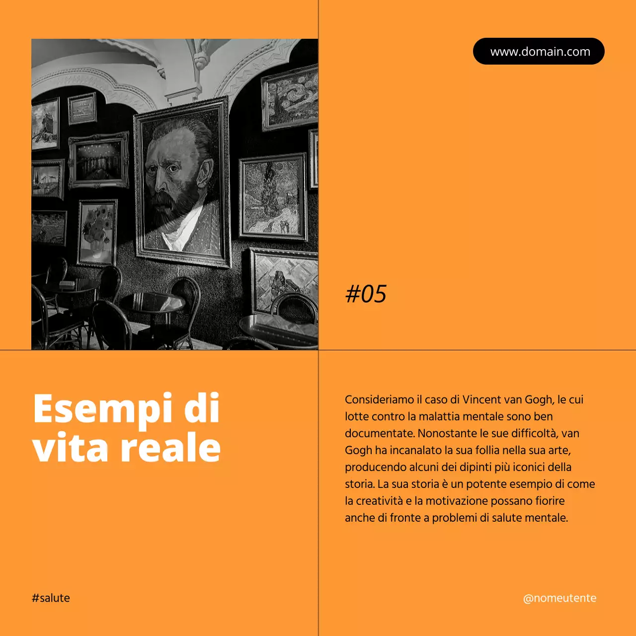 Bianco Arancione Viola Minimal Salute Notizie di approfondimento medico