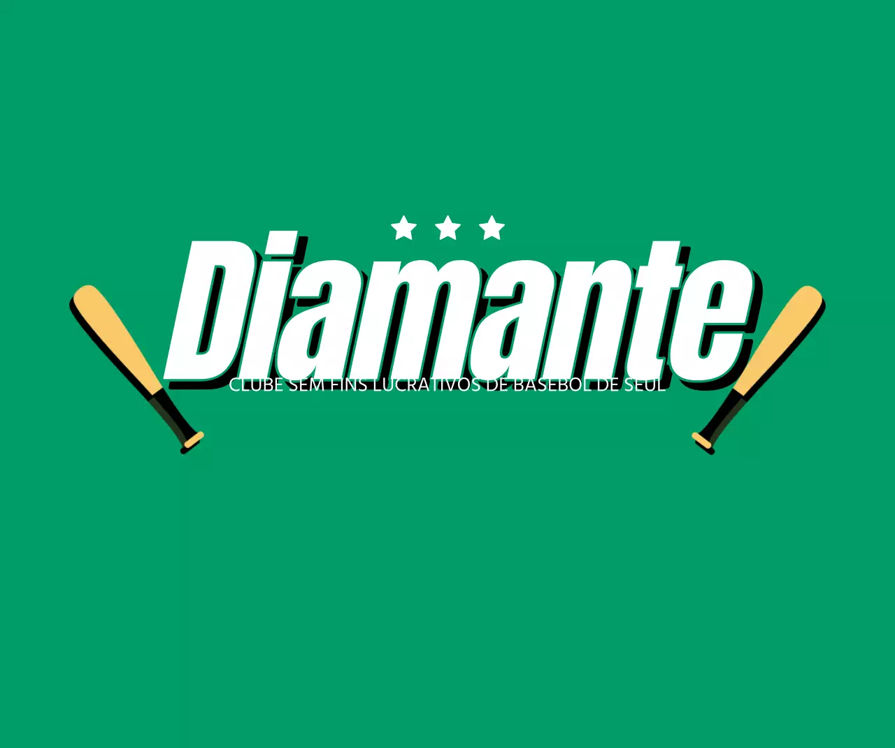 Desenho de um clube de basebol com um toque retro