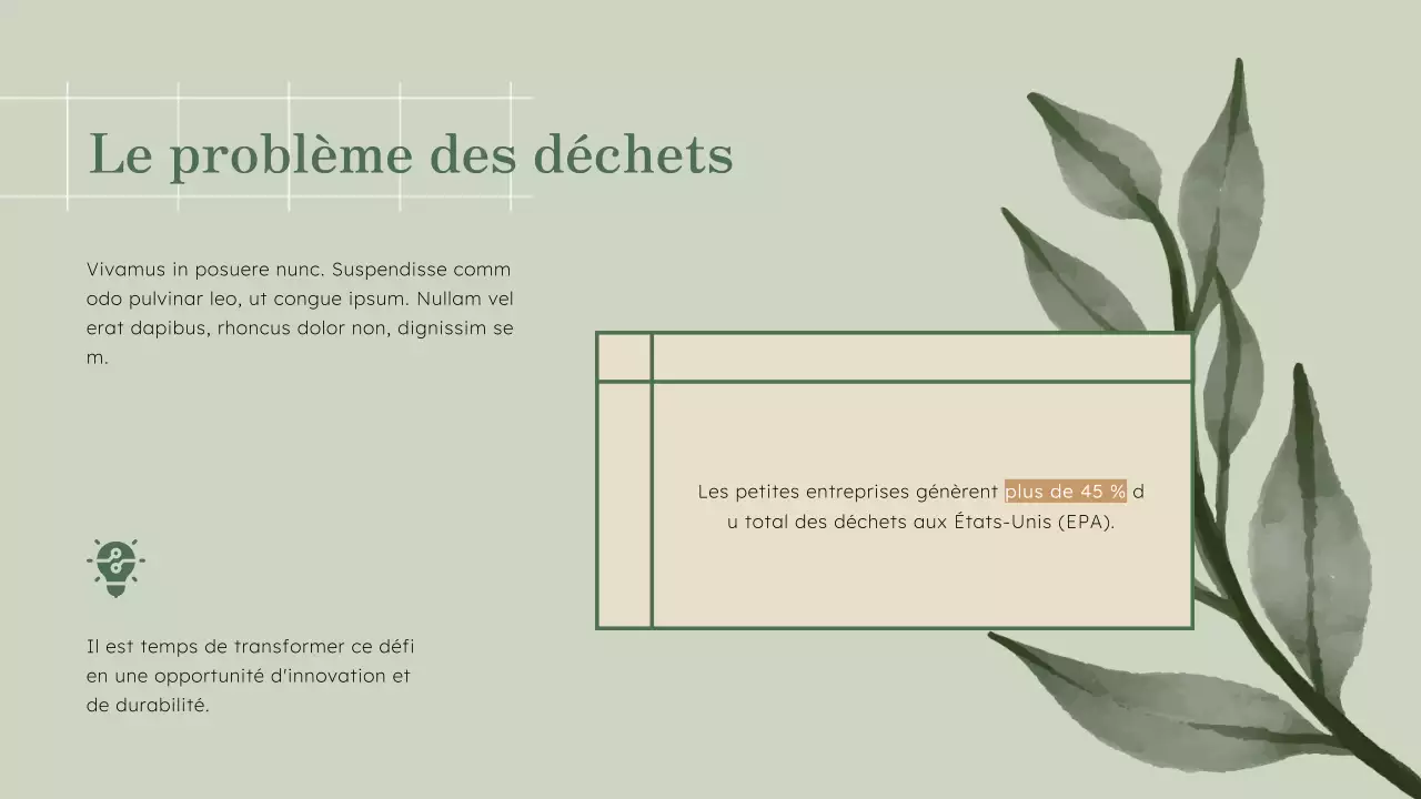 Green Natural Business Stratégie de recyclage innovante