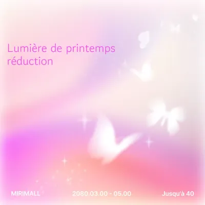 Promouvoir une simple vente de printemps en rose