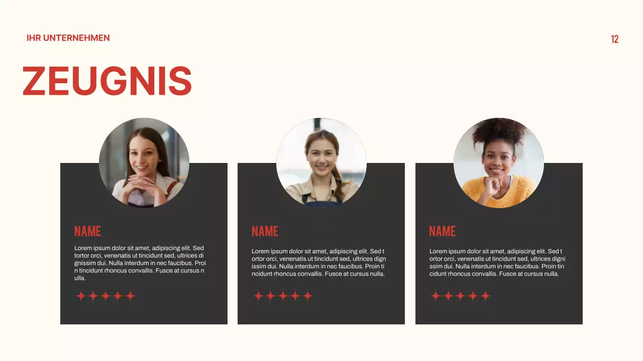 Rot und Beige Minimal Business Profil Präsentation