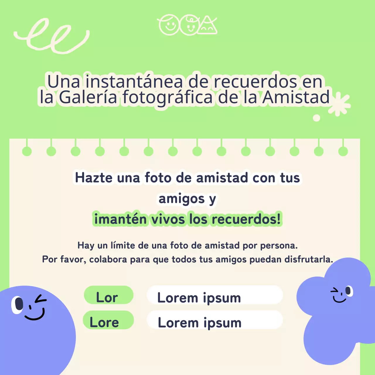 Promueve los colores morado y chartreuse de la Semana del Amor a tus Amigos