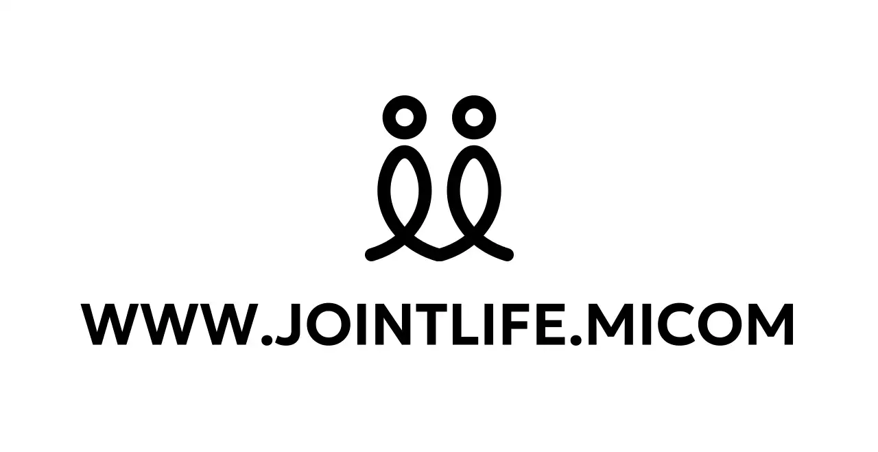 Une police de caractères avec un logo en forme de personne et un alignement centré.