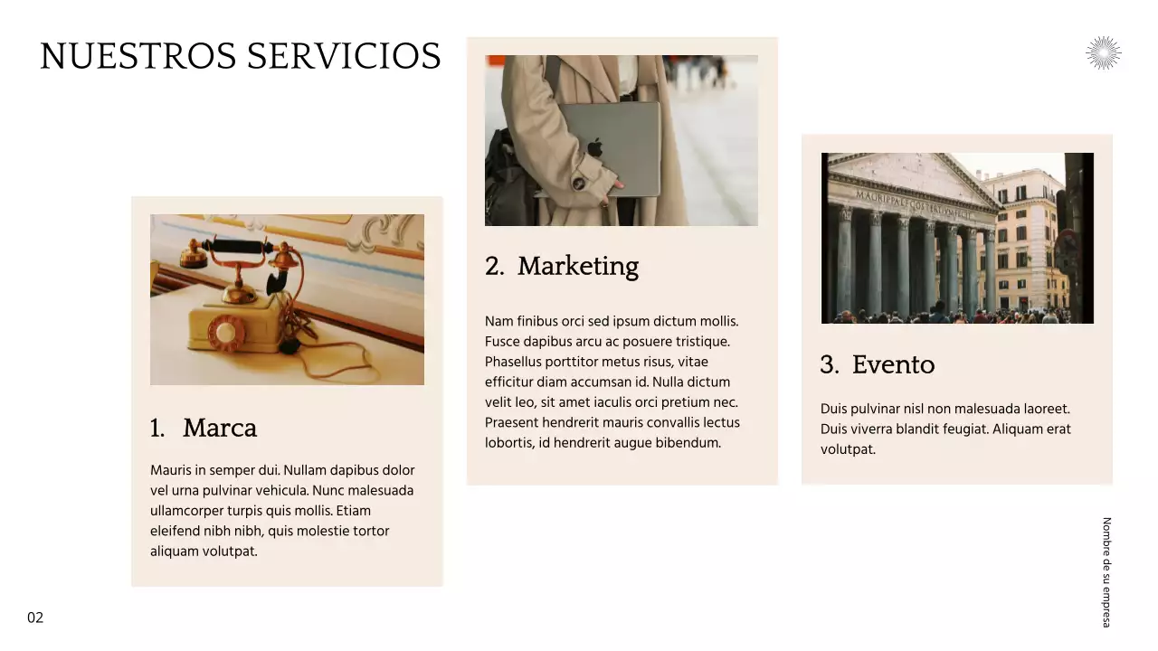 Beige Blanco Mínimo Tono Neutro Presentación de Negocios Pitch Deck Estrategia