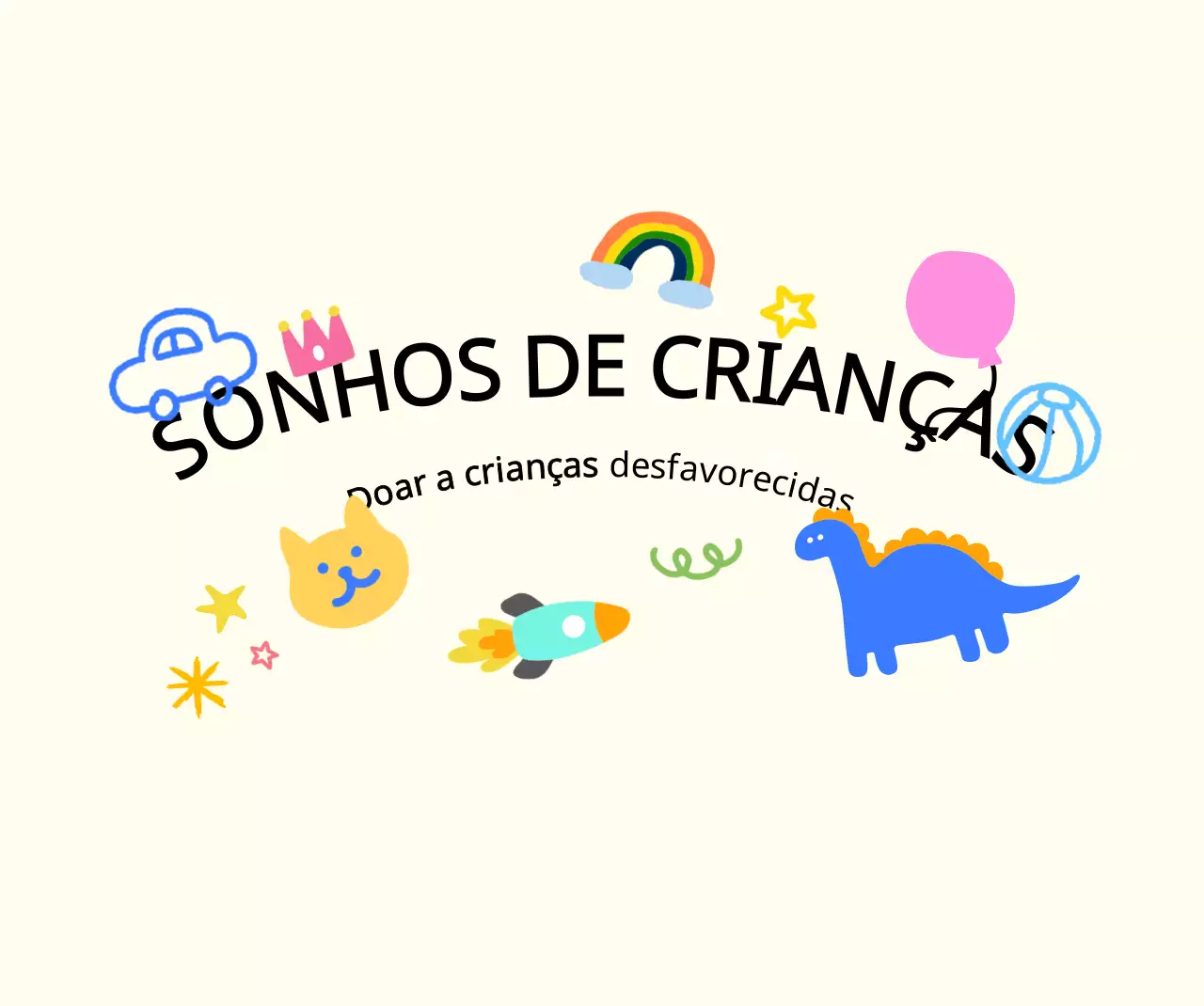 Celebrar as instituições de caridade para crianças com desenhos coloridos e engraçados