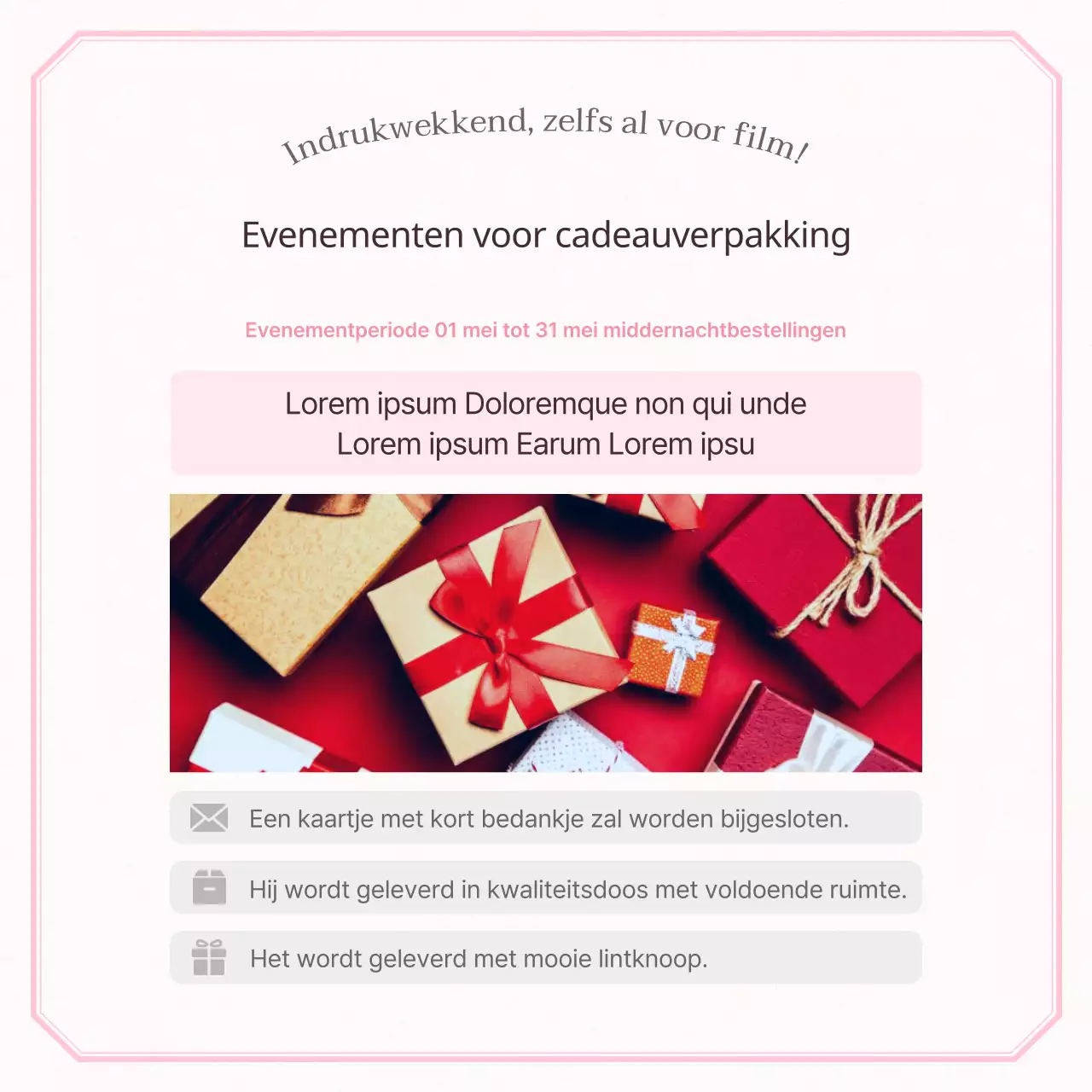 Een moderne Moederdagreclame in roze