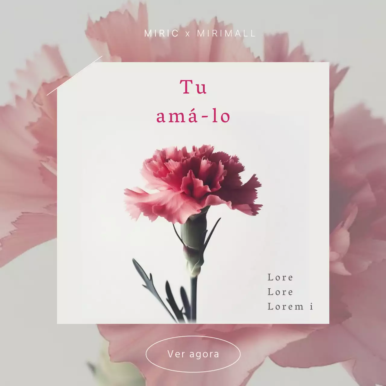 Uma simples promoção do Dia da Mãe em cor-de-rosa