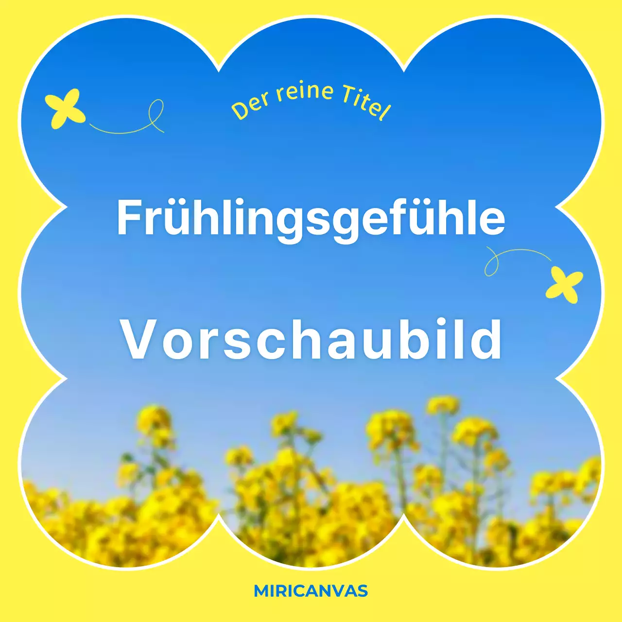 Minimalistischer Frühlingshintergrund in Gelb und Blau