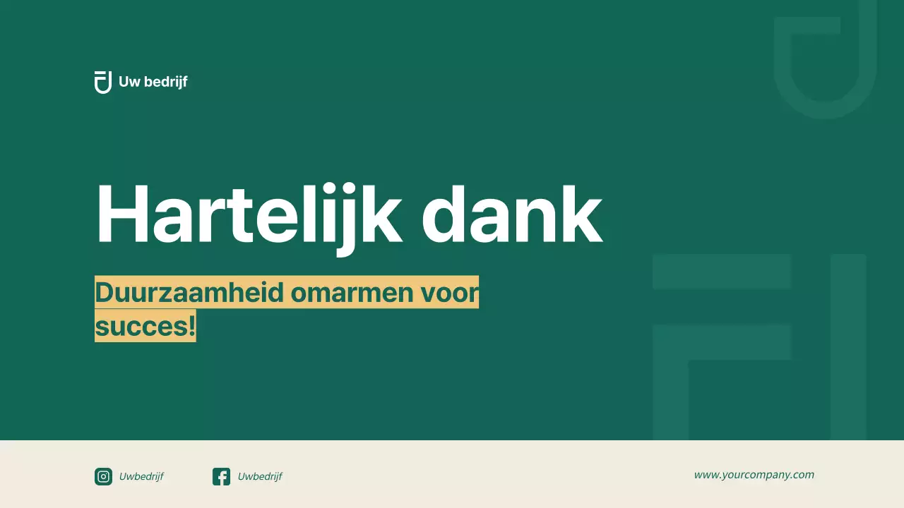 Groen en Geel Eenvoudige zakelijke duurzame oplossingen