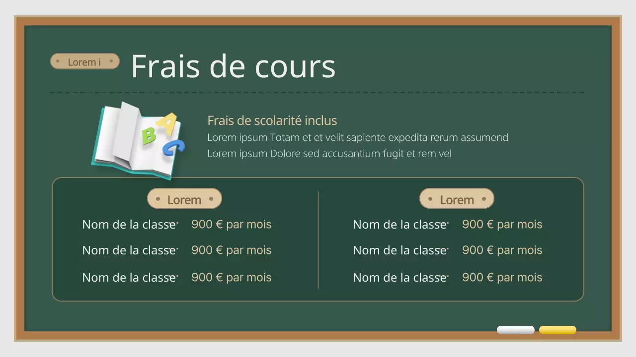 Un prospectus scolaire simple et abstrait