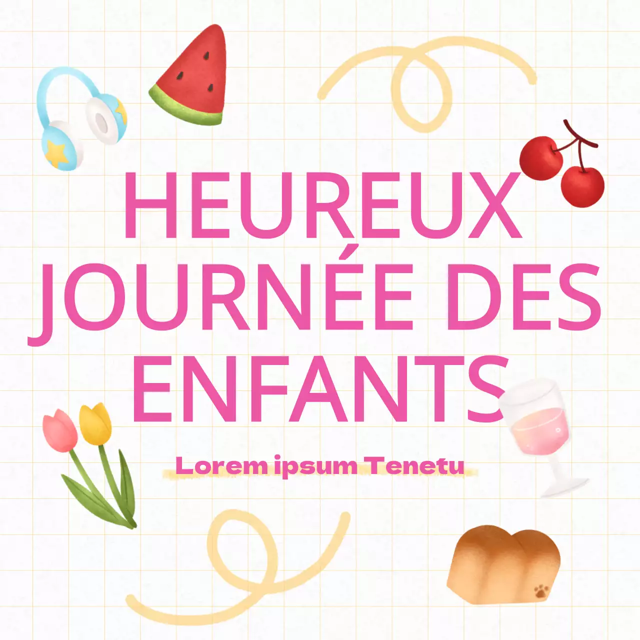 Promouvoir une journée des enfants en rose et blanc