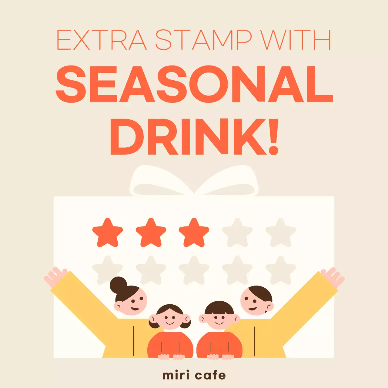 Orange Minimal Drink Promotion Social Media Post