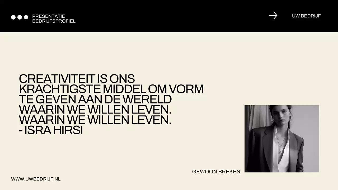 Blauw en zwart minimaal bedrijfsprofiel