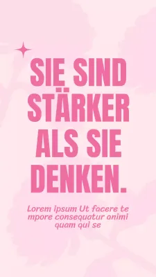 Pink Bold Ermutigende Zitate Werbung