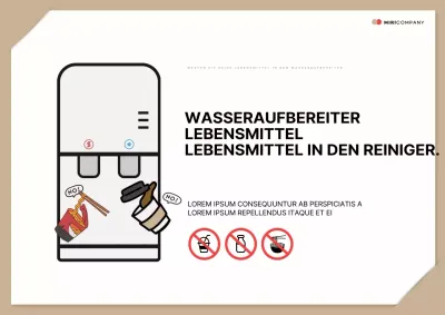 Beige und rot hervorgehobene Büroverbote