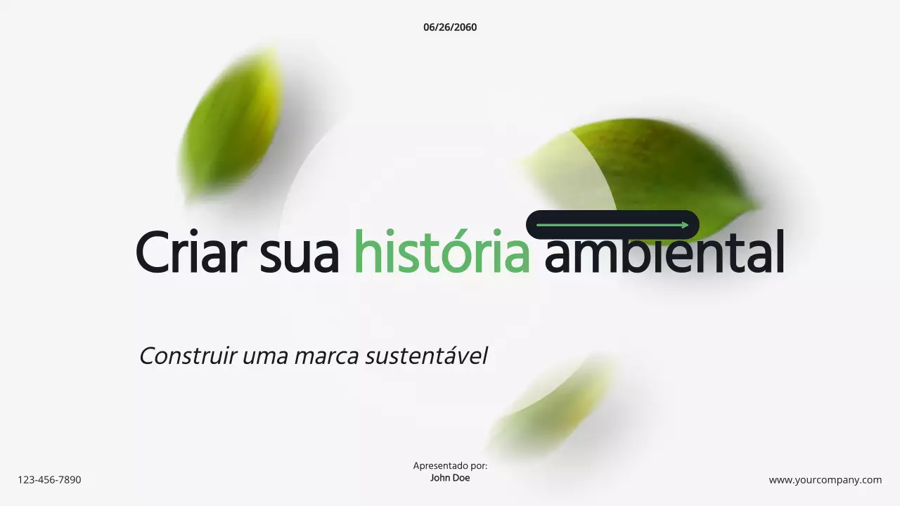 Verde e Branco Empresa moderna Sustentabilidade Estratégia empresarial