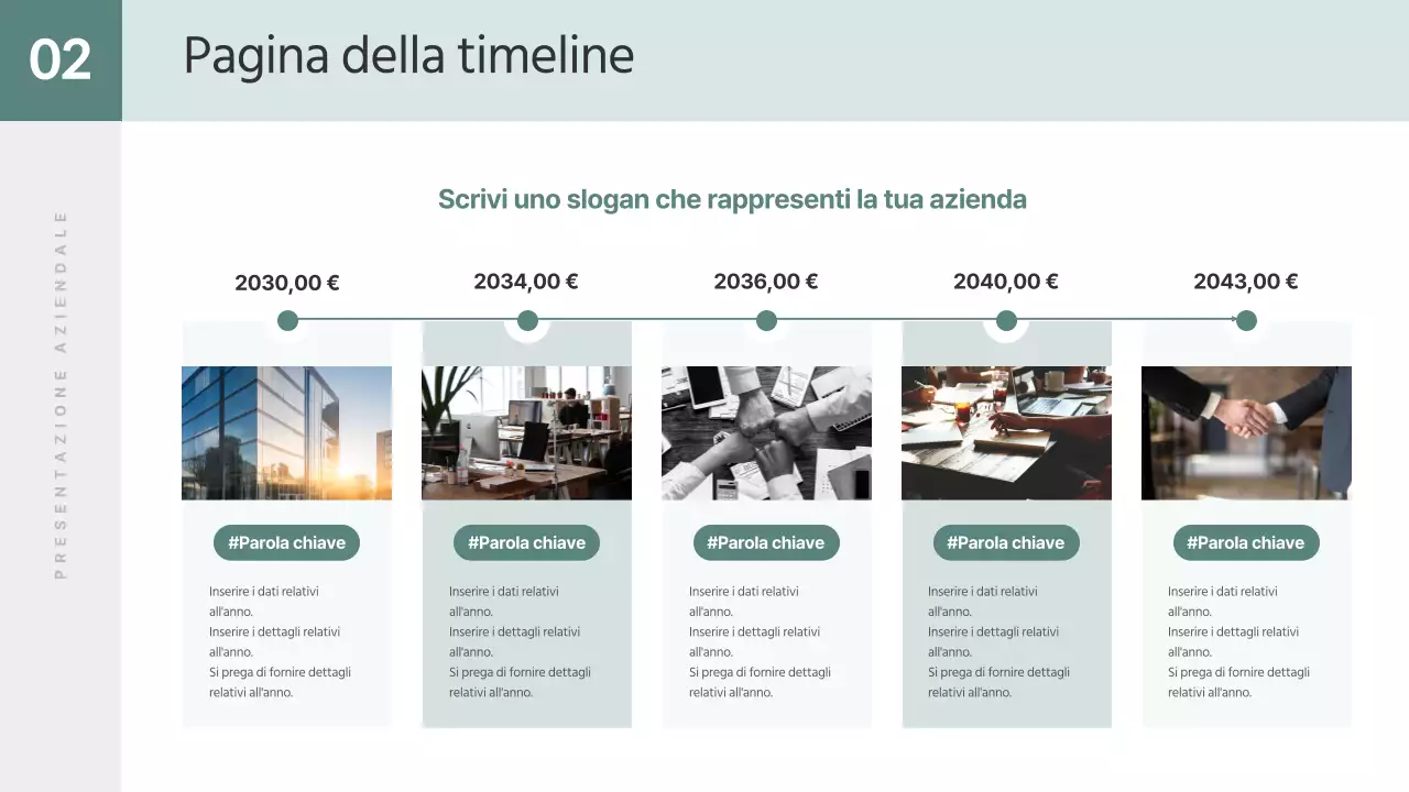 Un semplice rapporto di lavoro in verde e bianco
