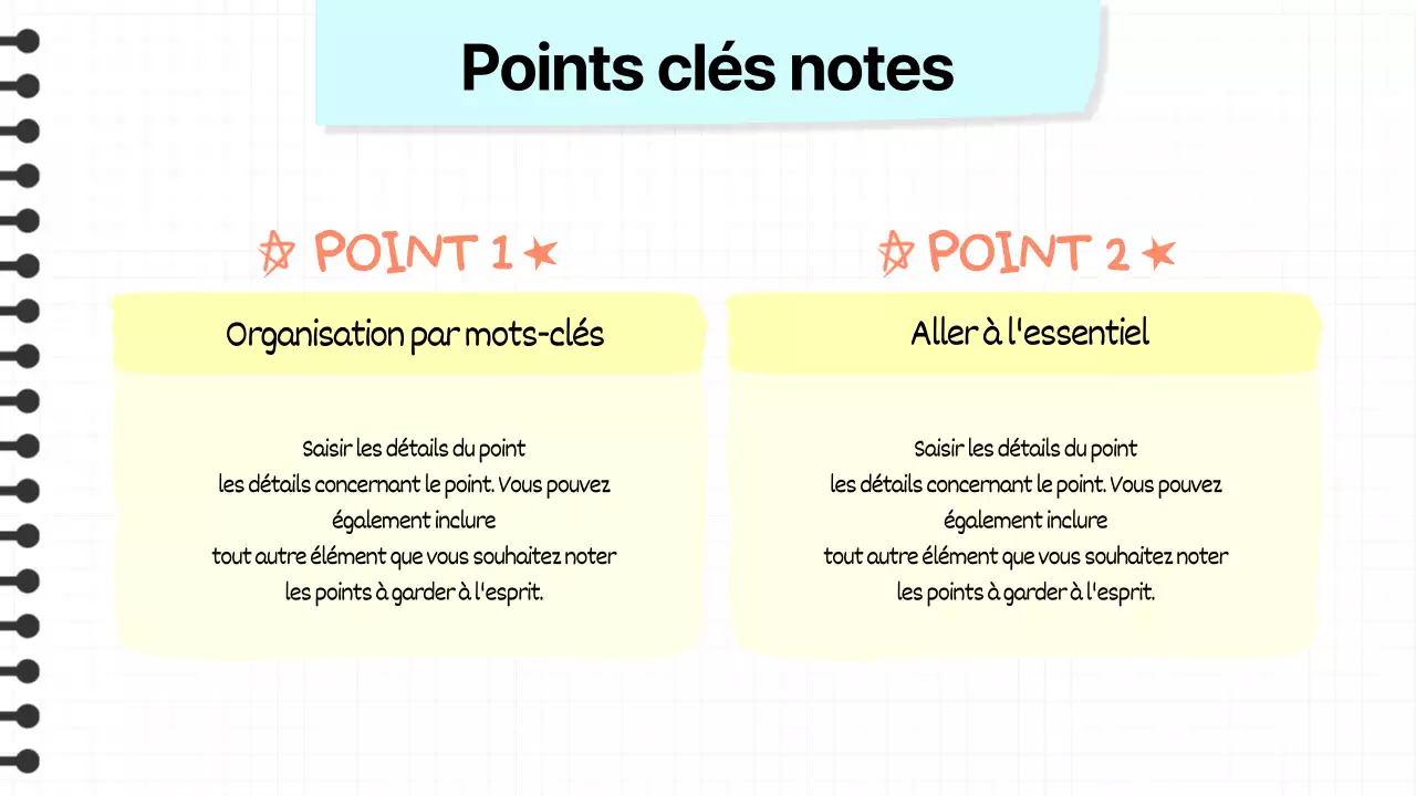 La prise de notes kitsch en jaune et orange