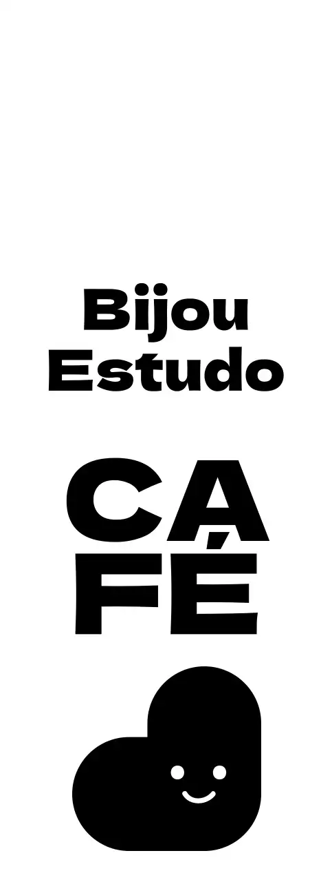 Logótipo de sala de leitura de café de estudo num tipo de letra arredondado