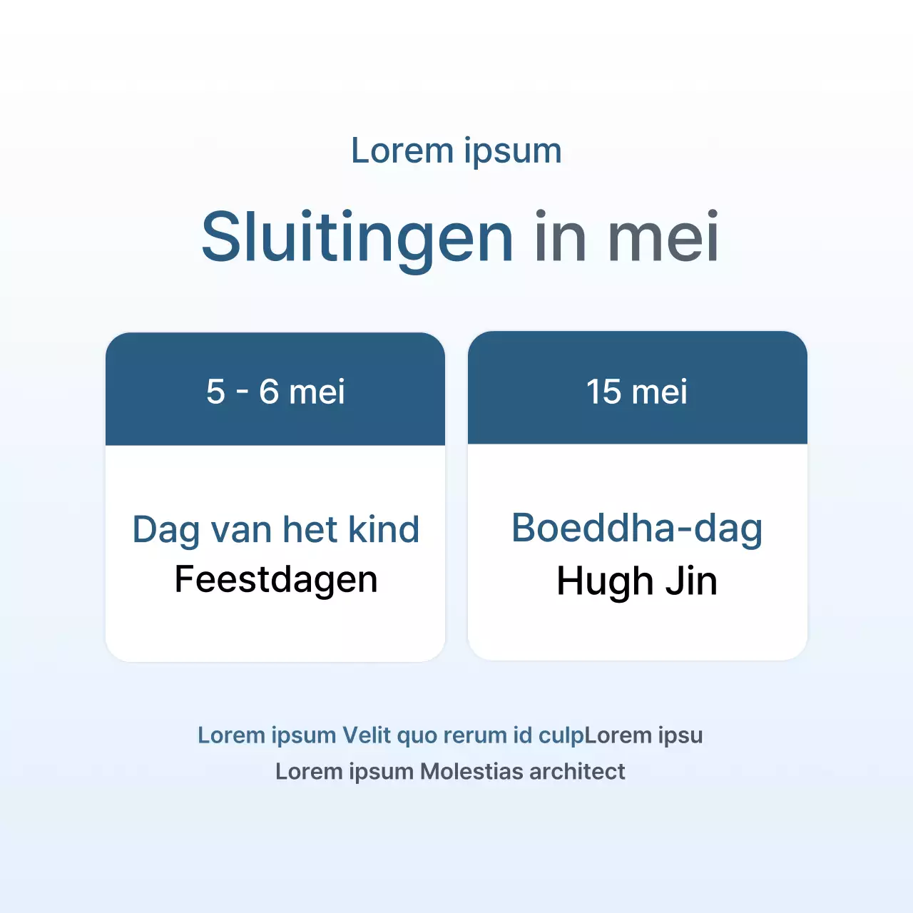 Een eenvoudige witte en lichtblauwe tandkliniek promoten om de praktijk te promoten