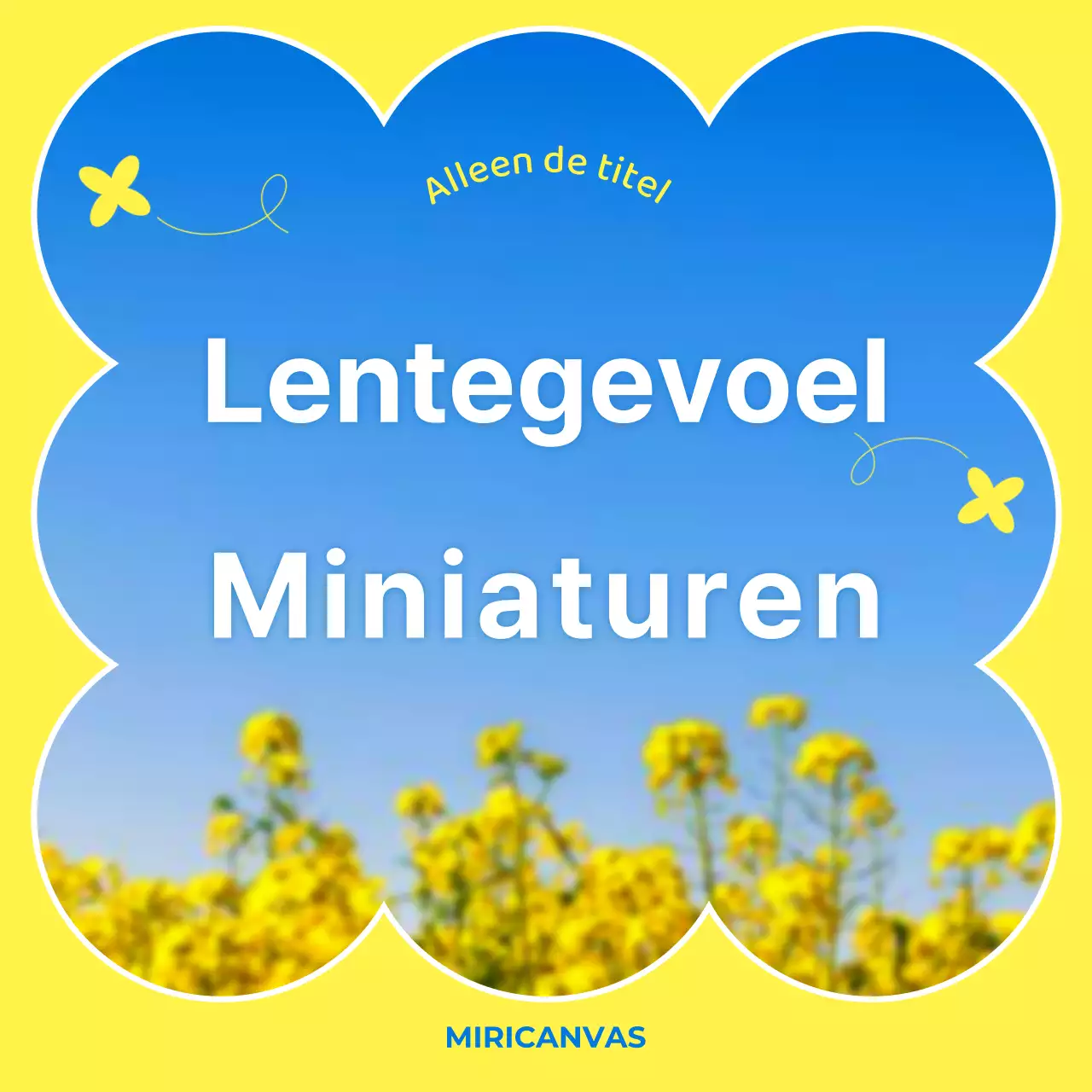 Minimalistische voorjaarsachtergrond in geel en blauw