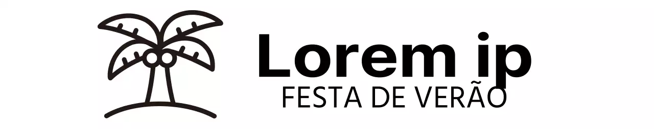 Um festival de verão alegre com ilustrações de palmeiras