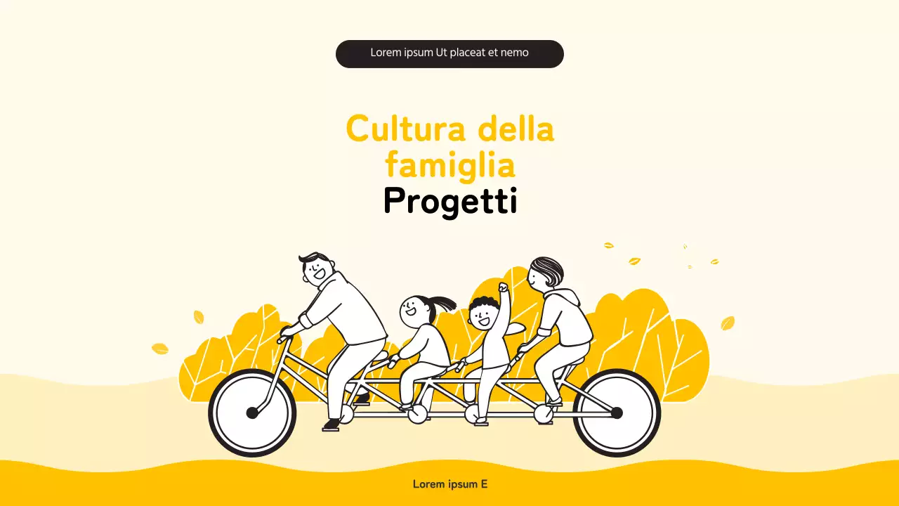 Semplice agenda gialla e nera per la cultura familiare