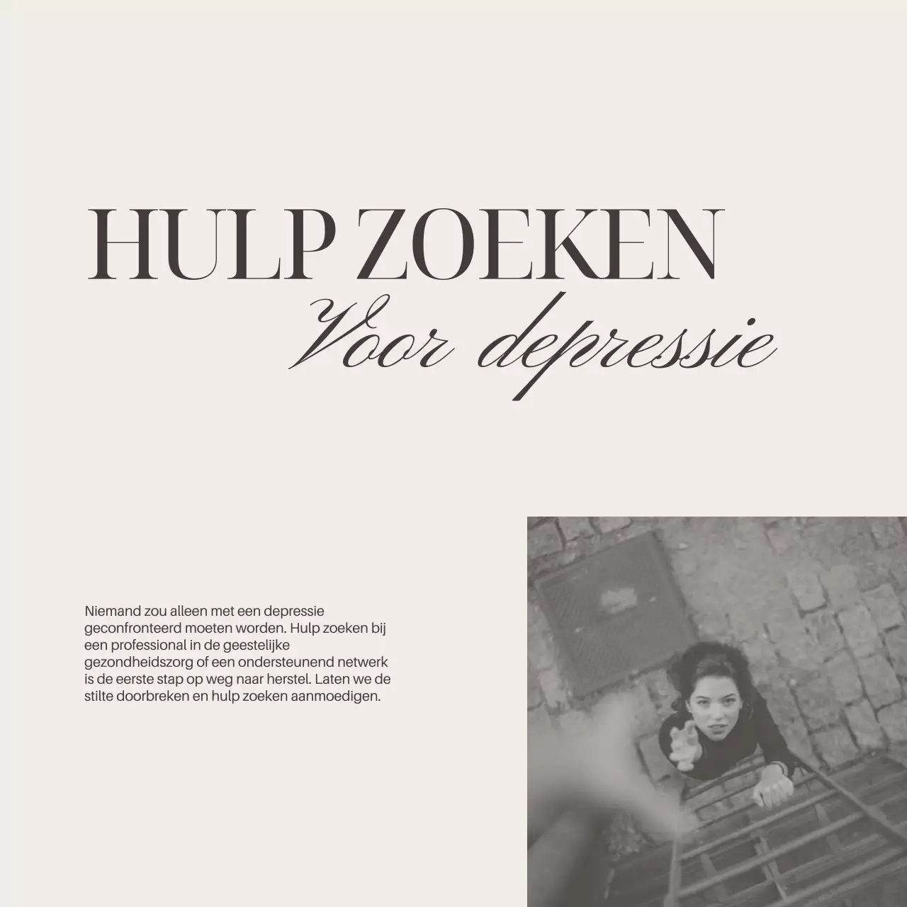 Grijs Ivoor Elegante Minimale Gids voor Geestelijke Gezondheid