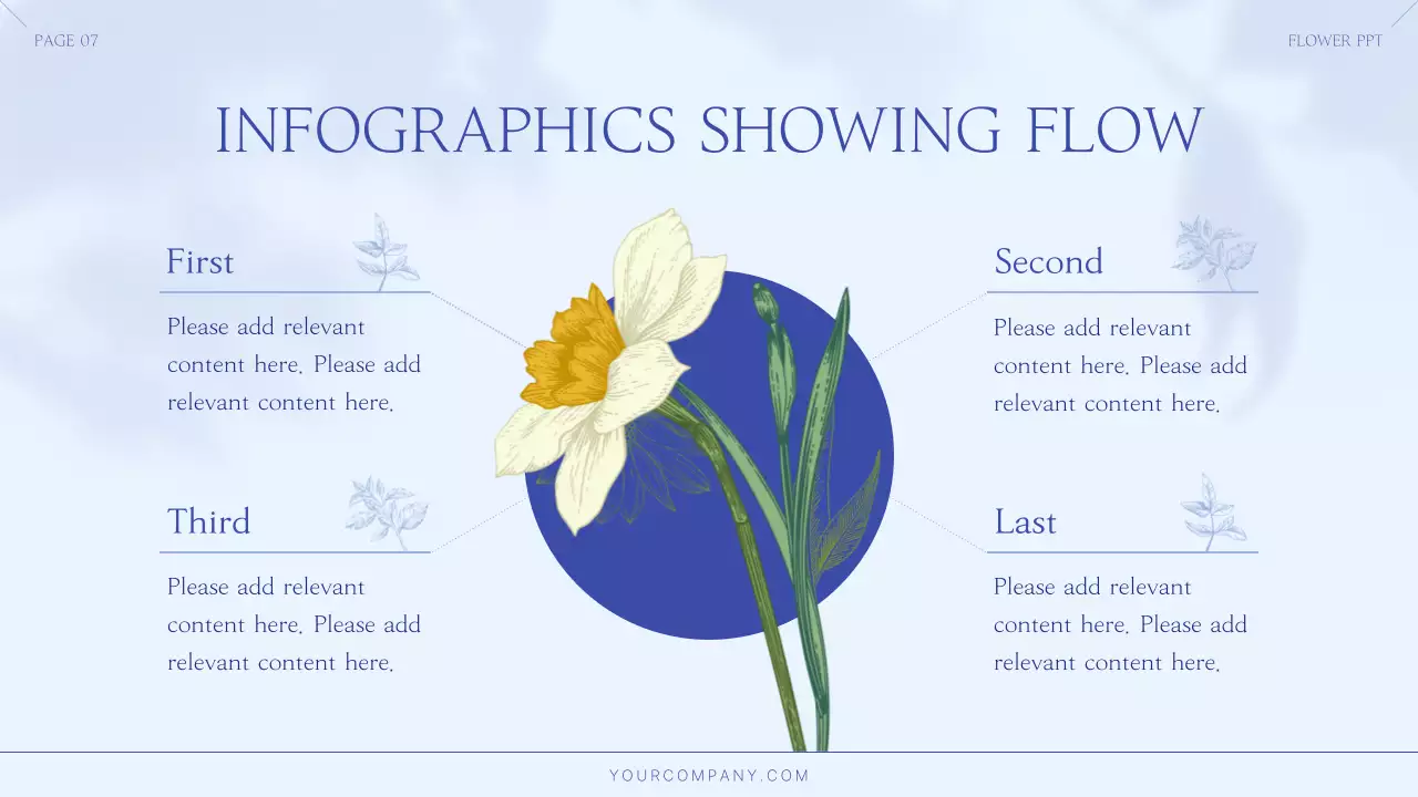 Blue Elegant Flower Presentation