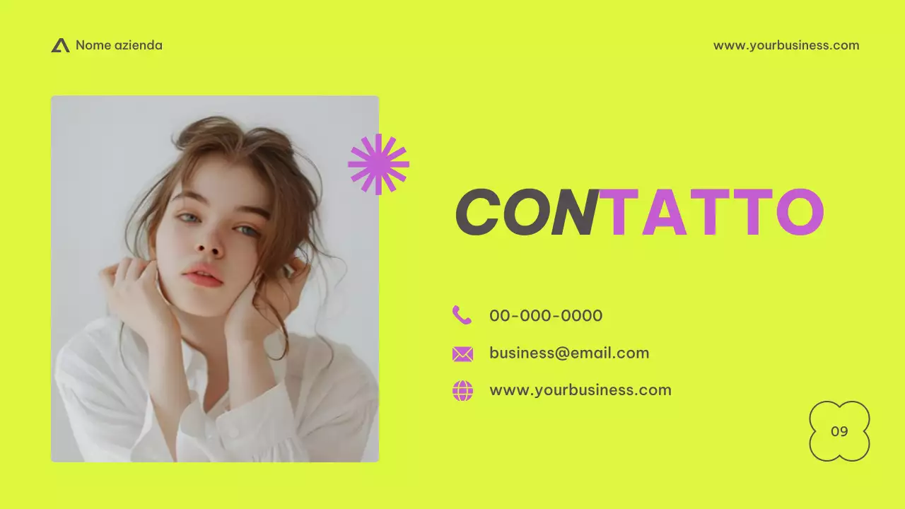 Purple Beige Pink Lime Modern Basic Minimal Business Presentazione dell'azienda