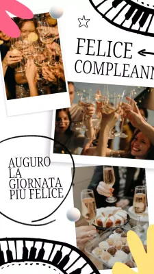 Tendenza pop in bianco e nero: un compleanno festoso per gli amici