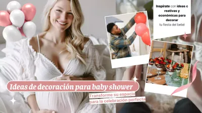 Video Baby Shower Elegante Rosa y Blanco