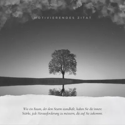 Schwarz-Weiß-Minimal-Motivationszitat zur psychischen Gesundheit